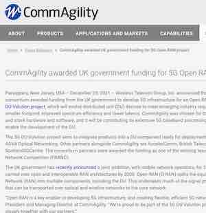 CommAgility awarded UK government funding